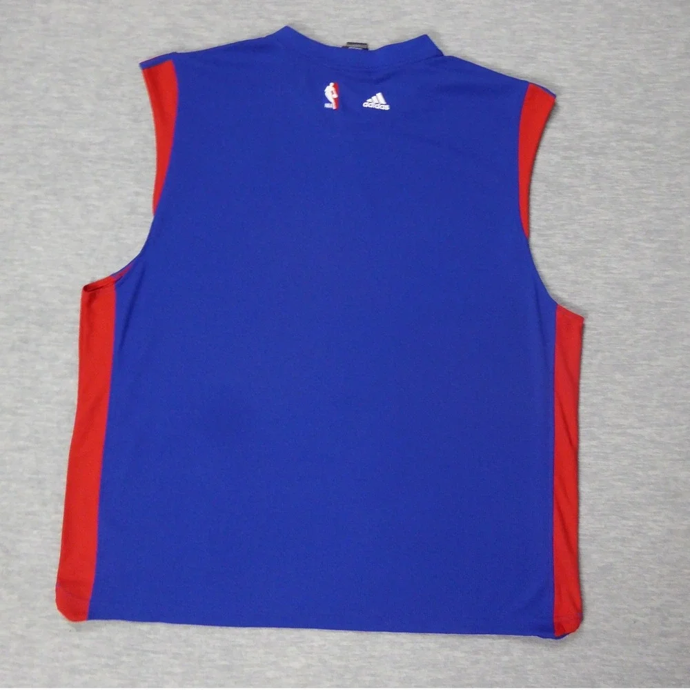 Adidas NBA Los Angeles Clippers Shooting Shirt Mens 2XL Blue Red Sleeveless